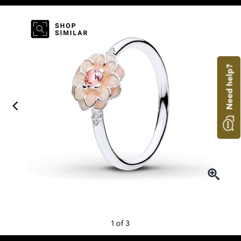NWT Pandora Dahlia Ring Silver